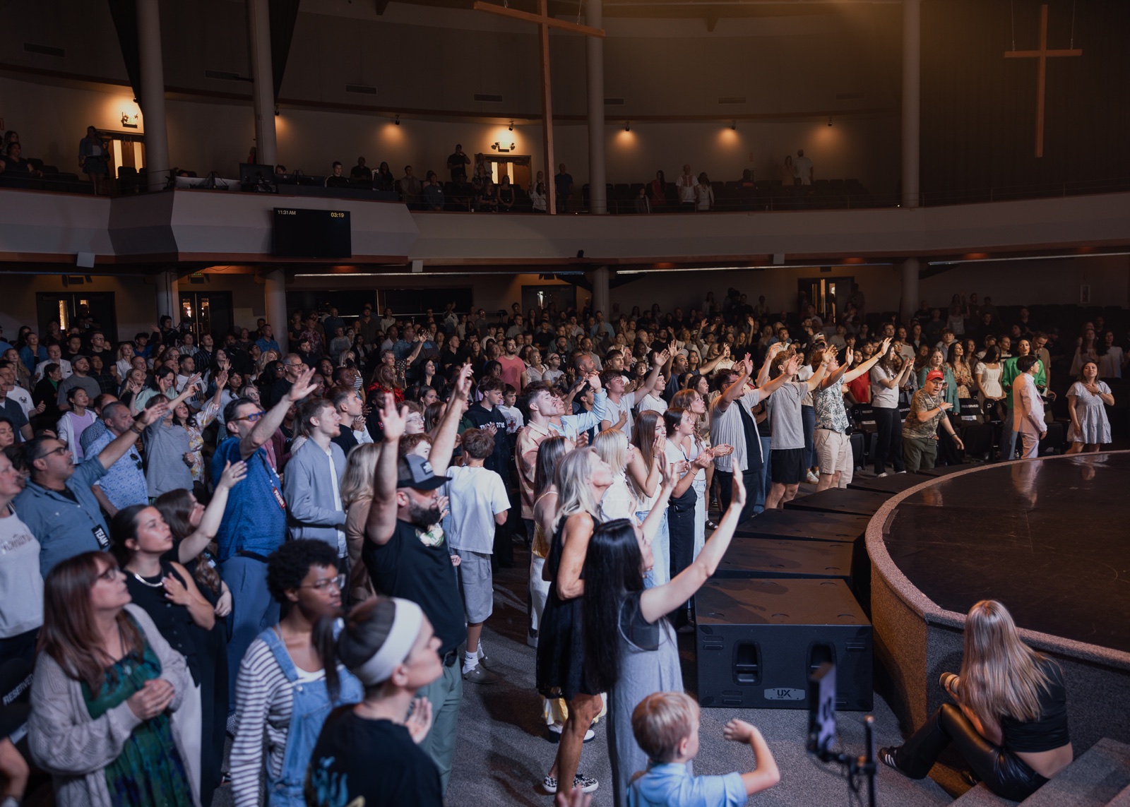 The Pursuit congregation worshipping together in Kirkland